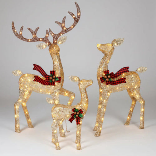 HolidayGlow Reindeer Family
