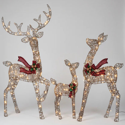 HolidayGlow Reindeer Family
