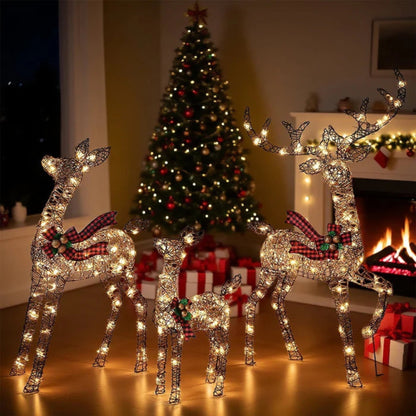 HolidayGlow Reindeer Family
