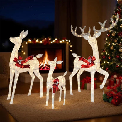 HolidayGlow Reindeer Family