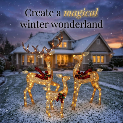 HolidayGlow Reindeer Family