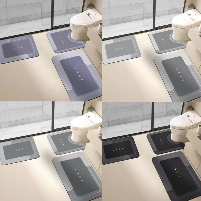 3pc Quick-Dry Bath Mat Set