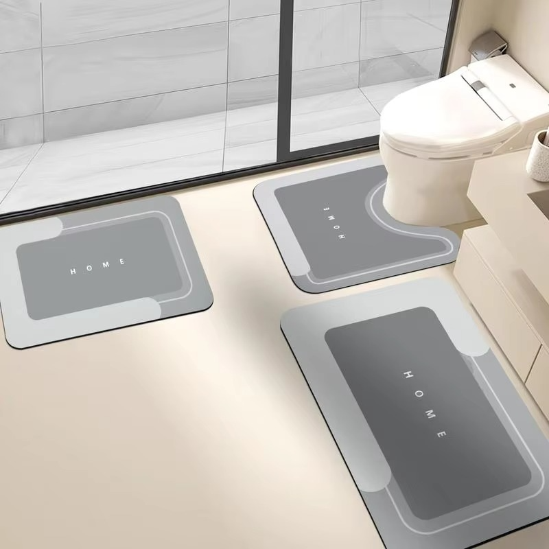 3pc Quick-Dry Bath Mat Set