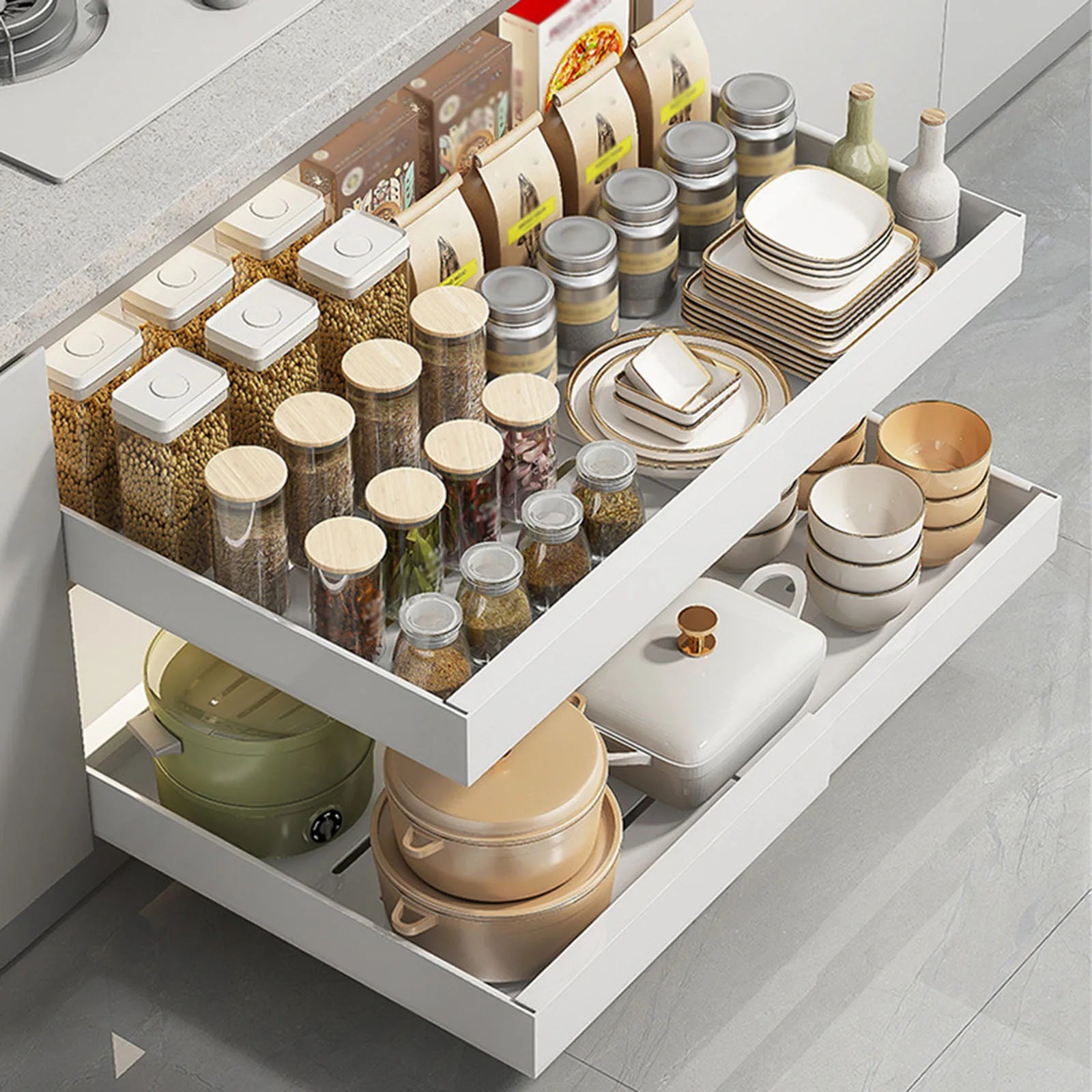 Kitchen Shelf with Drawer