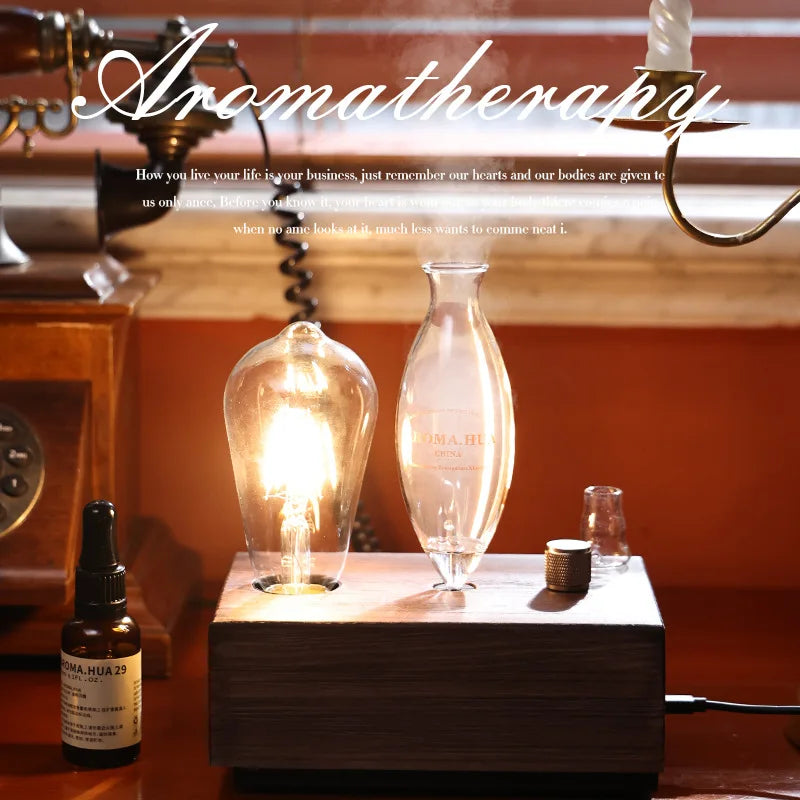 LumiMist Wooden Aroma Lamp