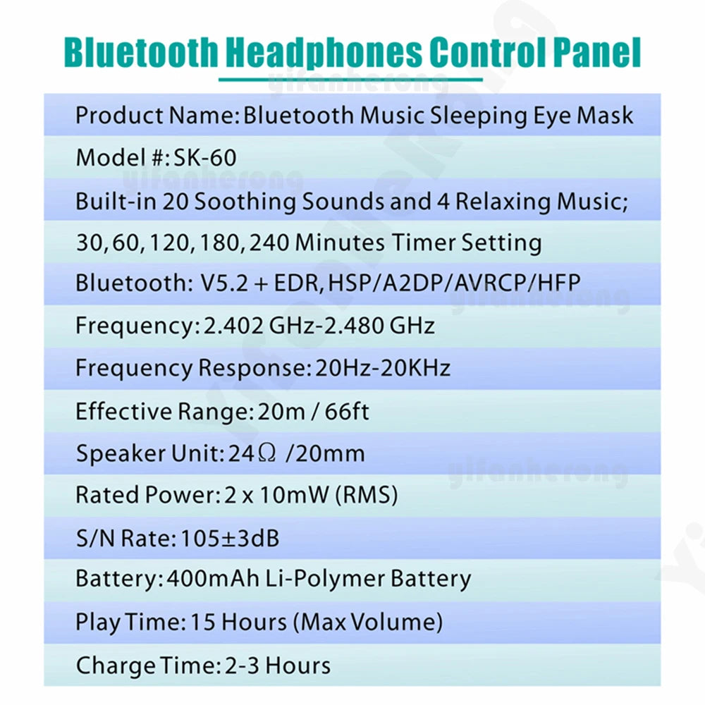 TranquilBeats Sleep Mask