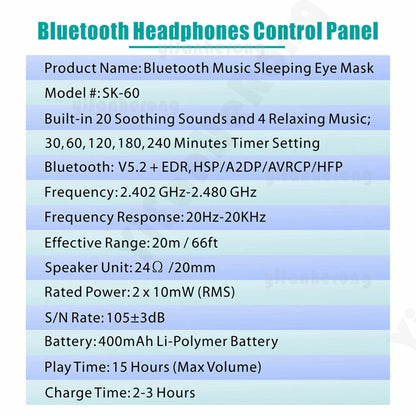 TranquilBeats Sleep Mask