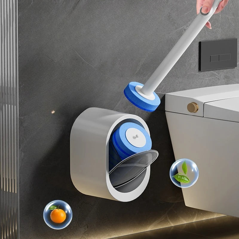 Disposable Toilet Brush - No Drilling
