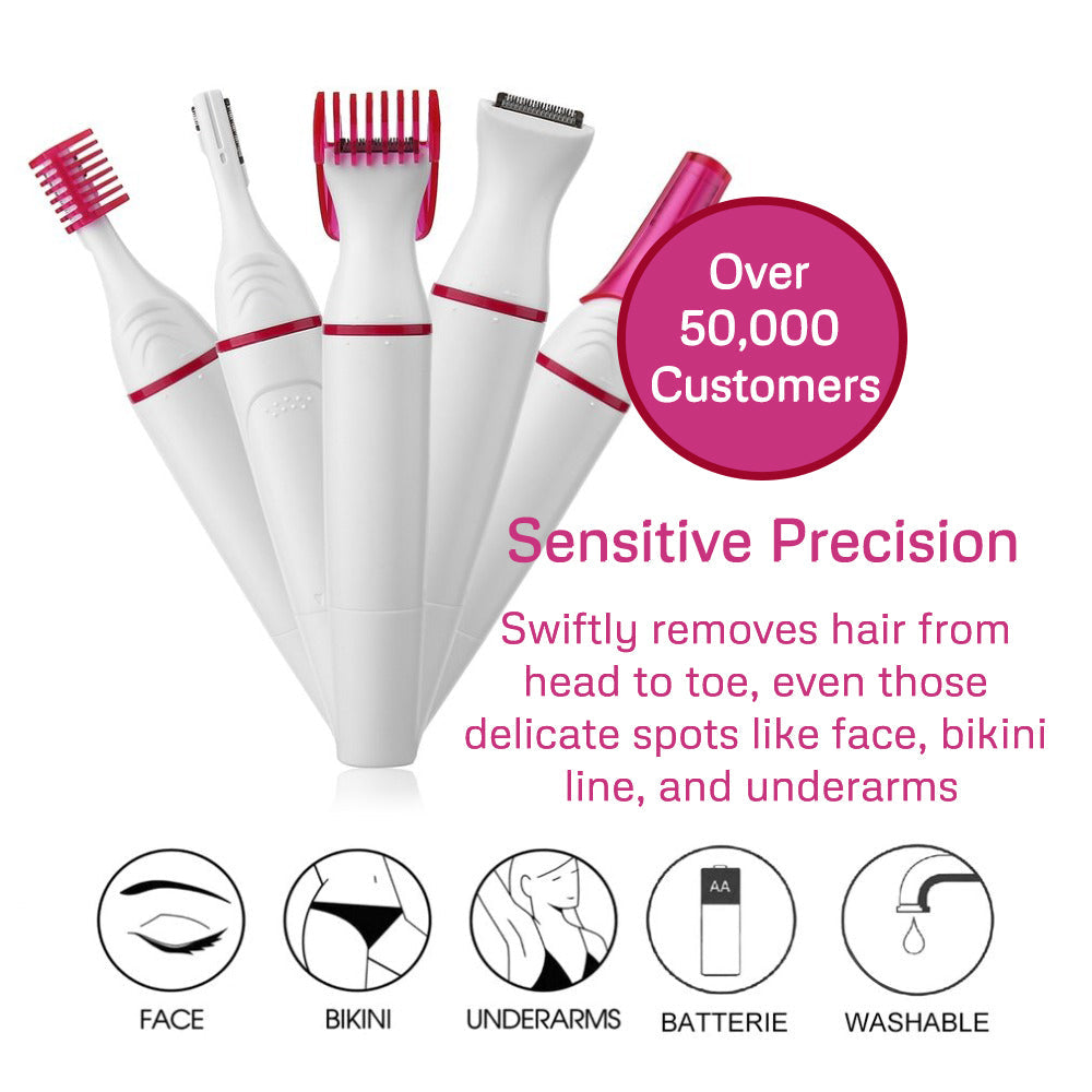 BareGlow 5-in-1 Painless Hair Remover