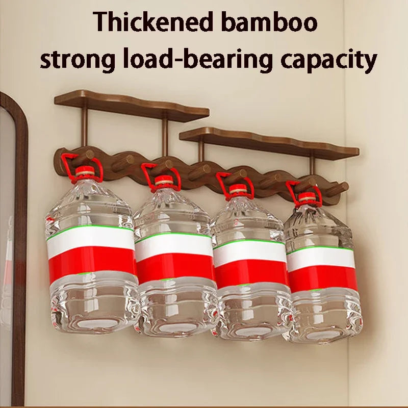 HomeHaven Wall Organizer – Wooden Shelf with Hanging Hooks