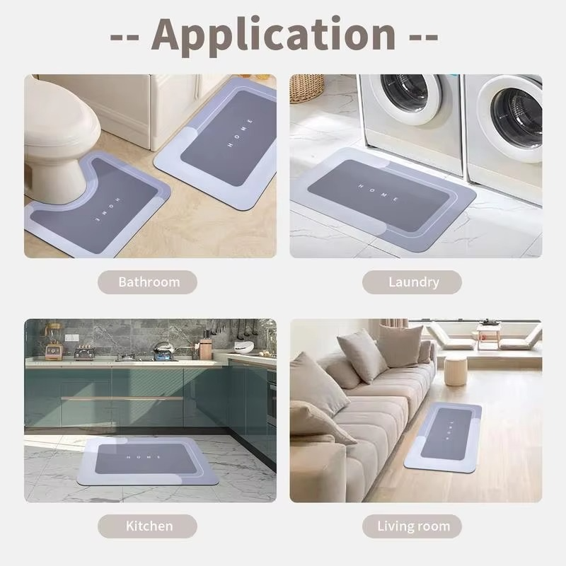 3pc Quick-Dry Bath Mat Set