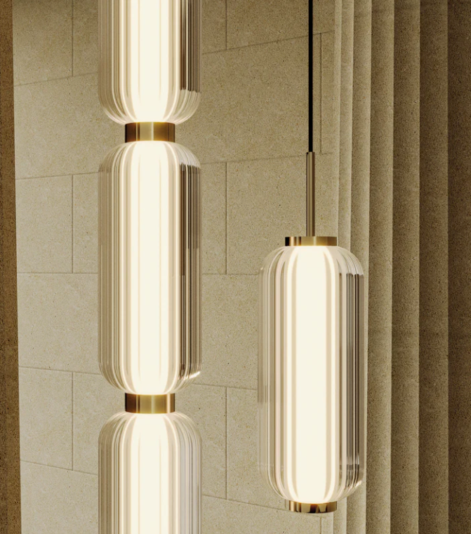 Sculpted Column Pendant Light