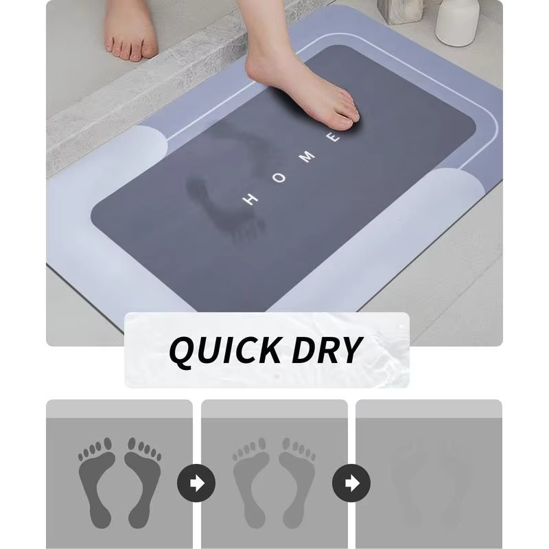 3pc Quick-Dry Bath Mat Set
