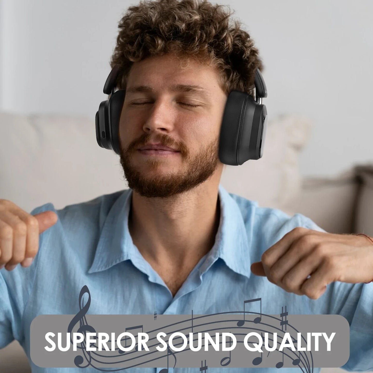 SonicWave Touch Control Headphones