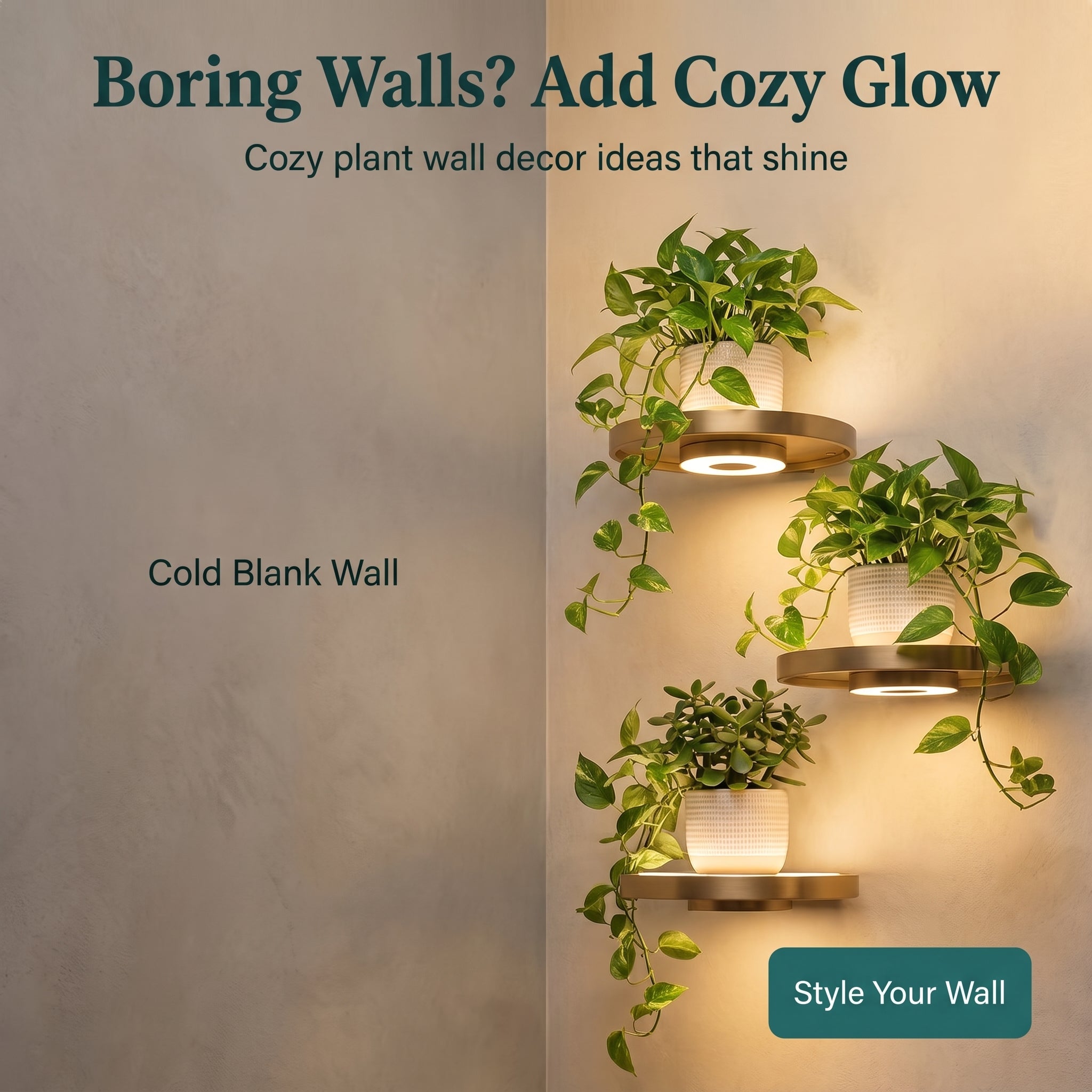 CozyGlow Plant Shelf