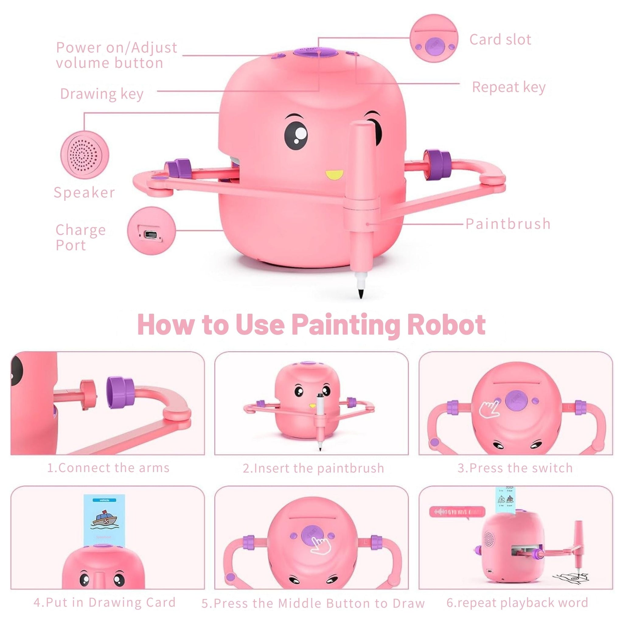 DoodleBot Step-by-Step Drawing Robot