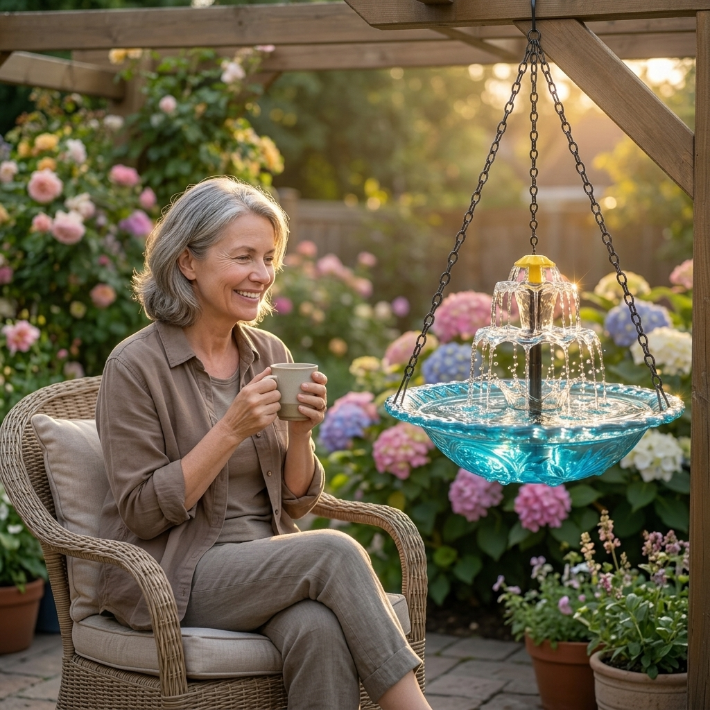 SolarCascade Hanging Fountain