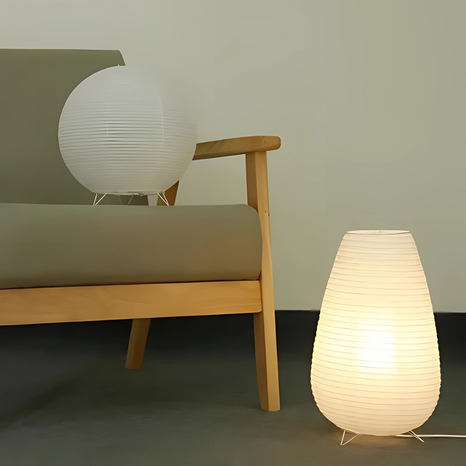 ZenGlow Oval Paper Lamp