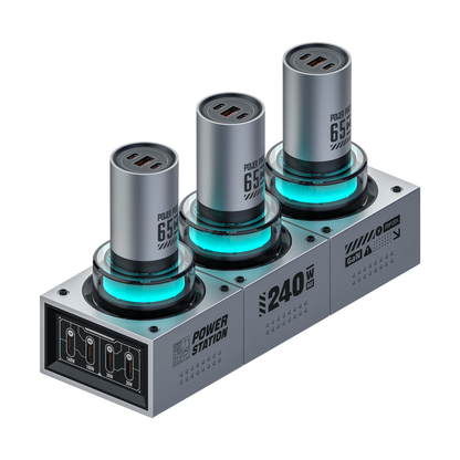 PowerForge 7-in-1 GaN Charging Hub (240W USB-C + AC Power)