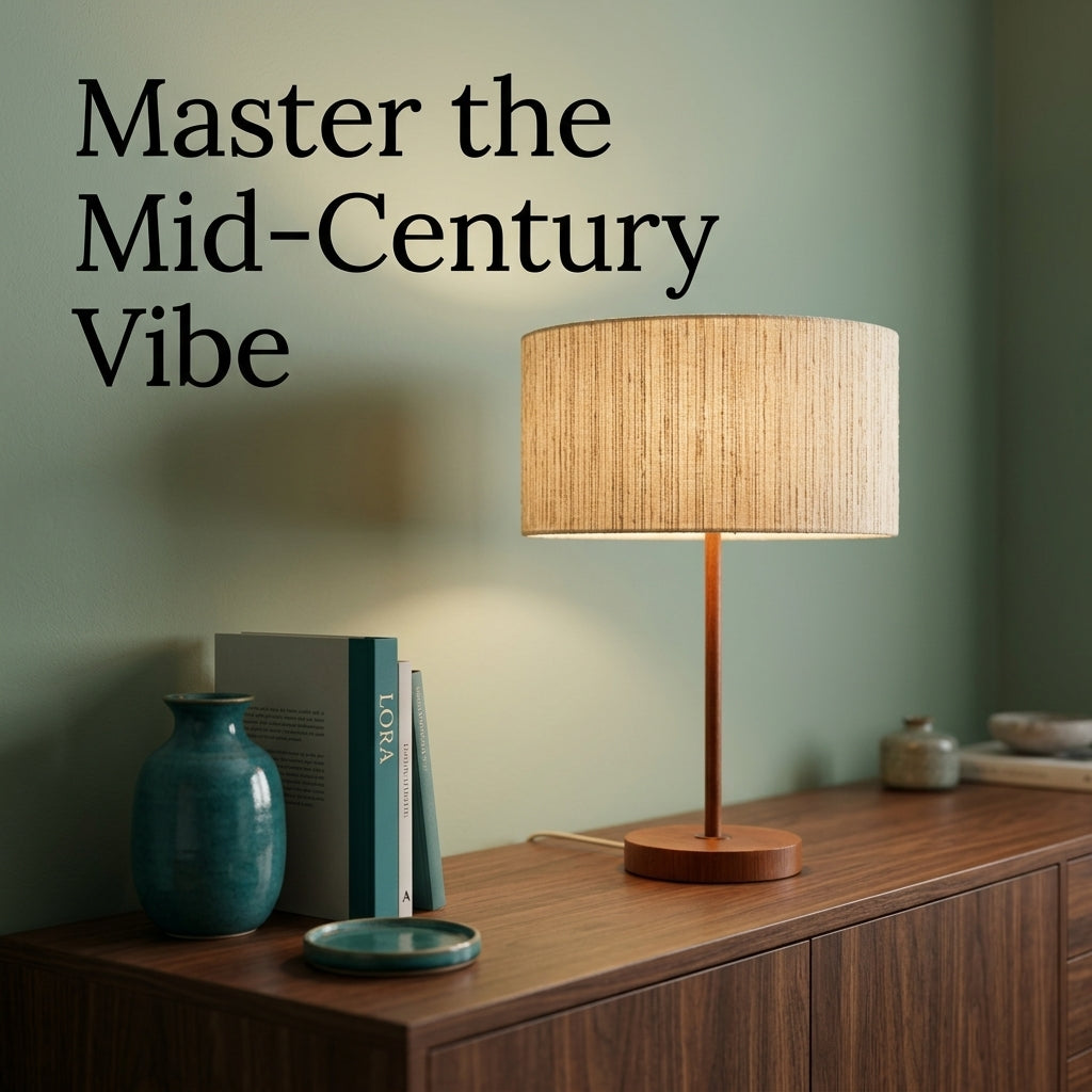 Teak & Textile Table Lamp