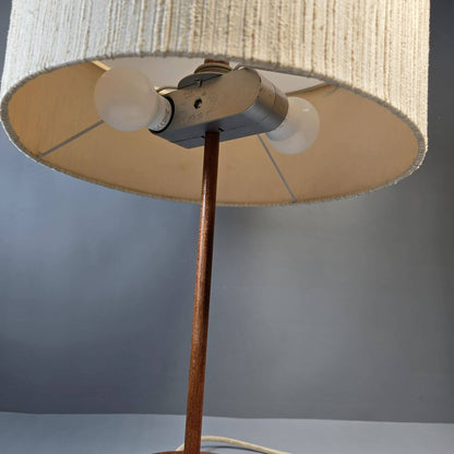 Teak & Textile Table Lamp