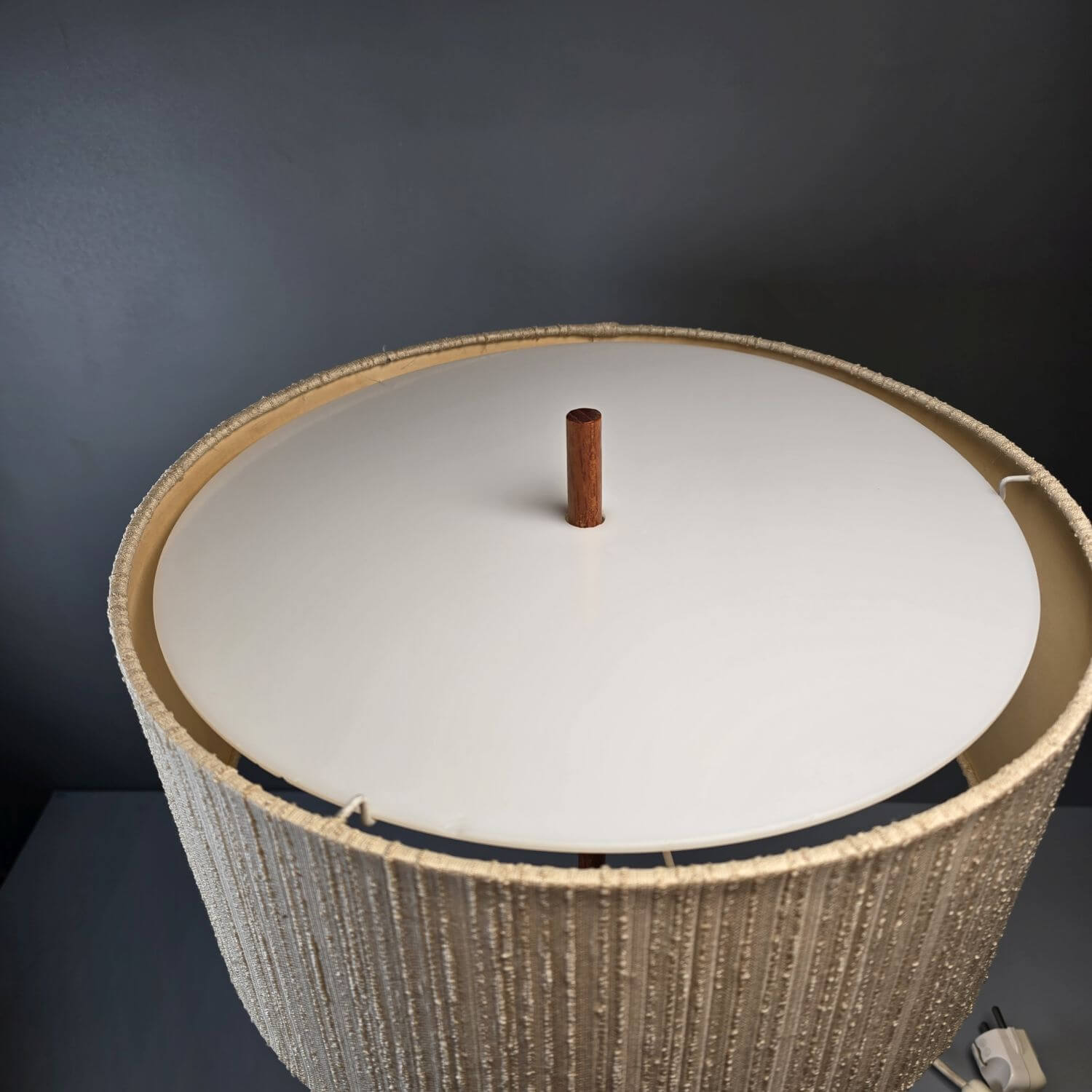 Teak & Textile Table Lamp
