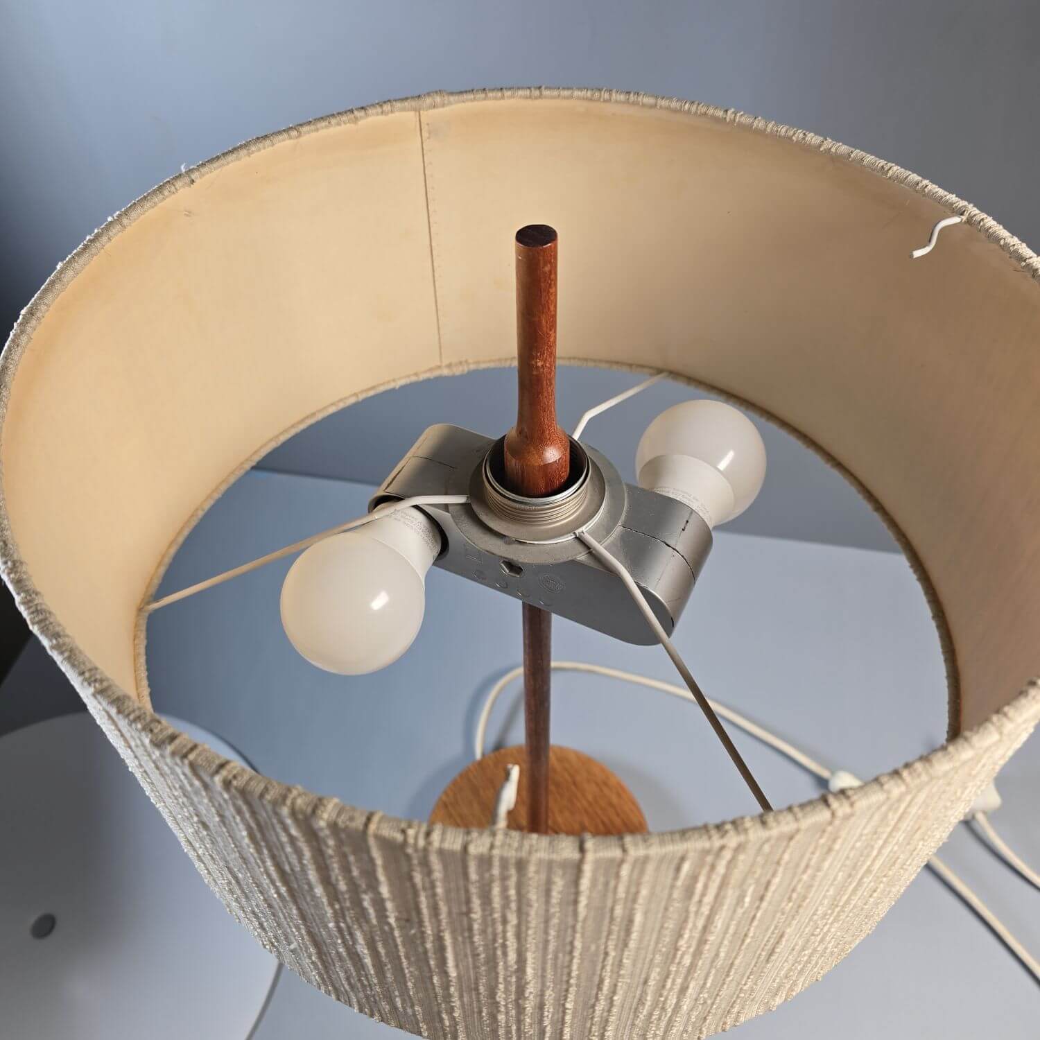 Teak & Textile Table Lamp