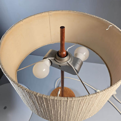 Teak & Textile Table Lamp