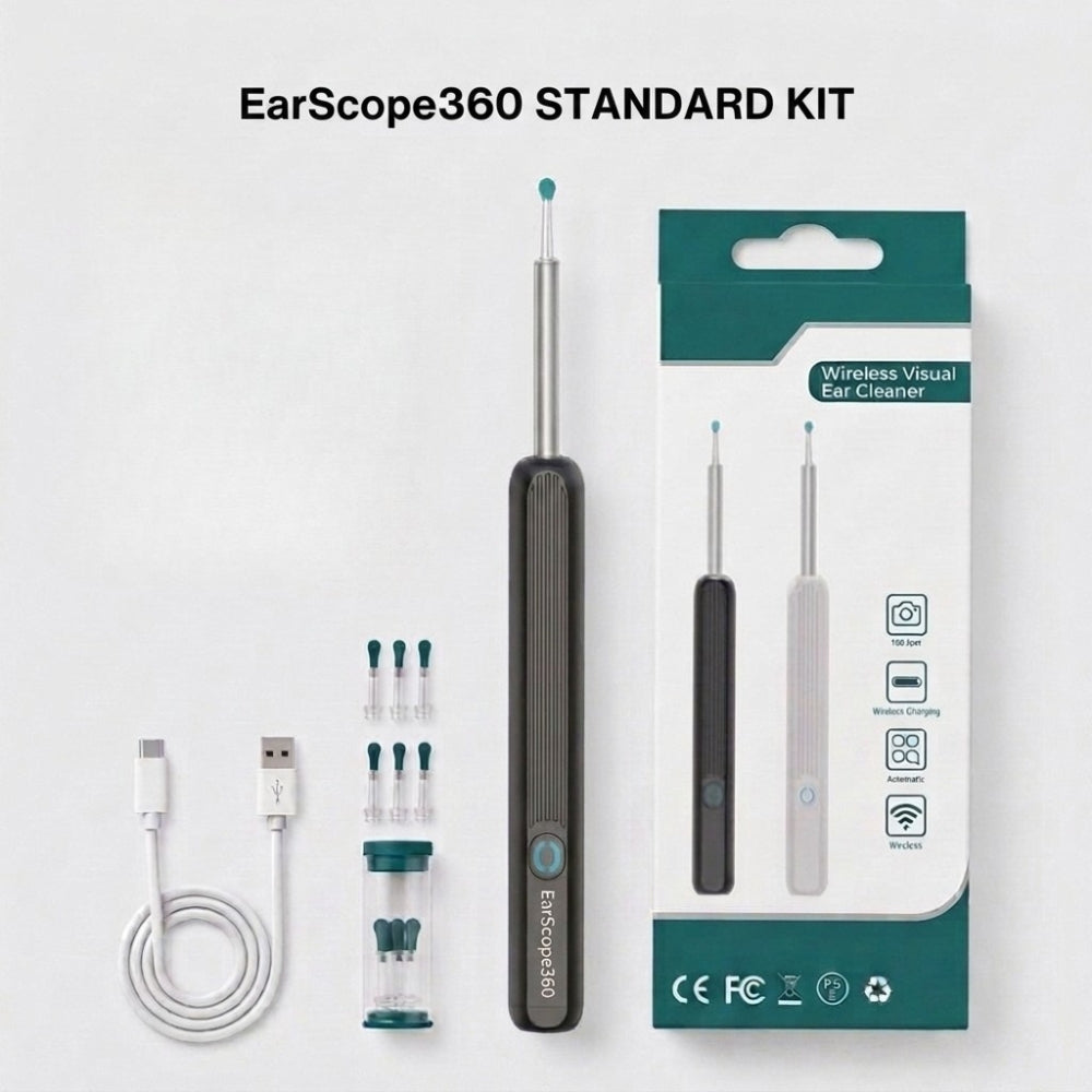 EarScope360 — Smart Ear Cleaning with HD Camera + 360° Precision Tip!