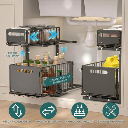 SlideEase 2-Tier Sink Organizer