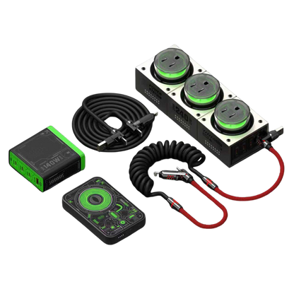 PowerForge 7-in-1 GaN Charging Hub (240W USB-C + AC Power)