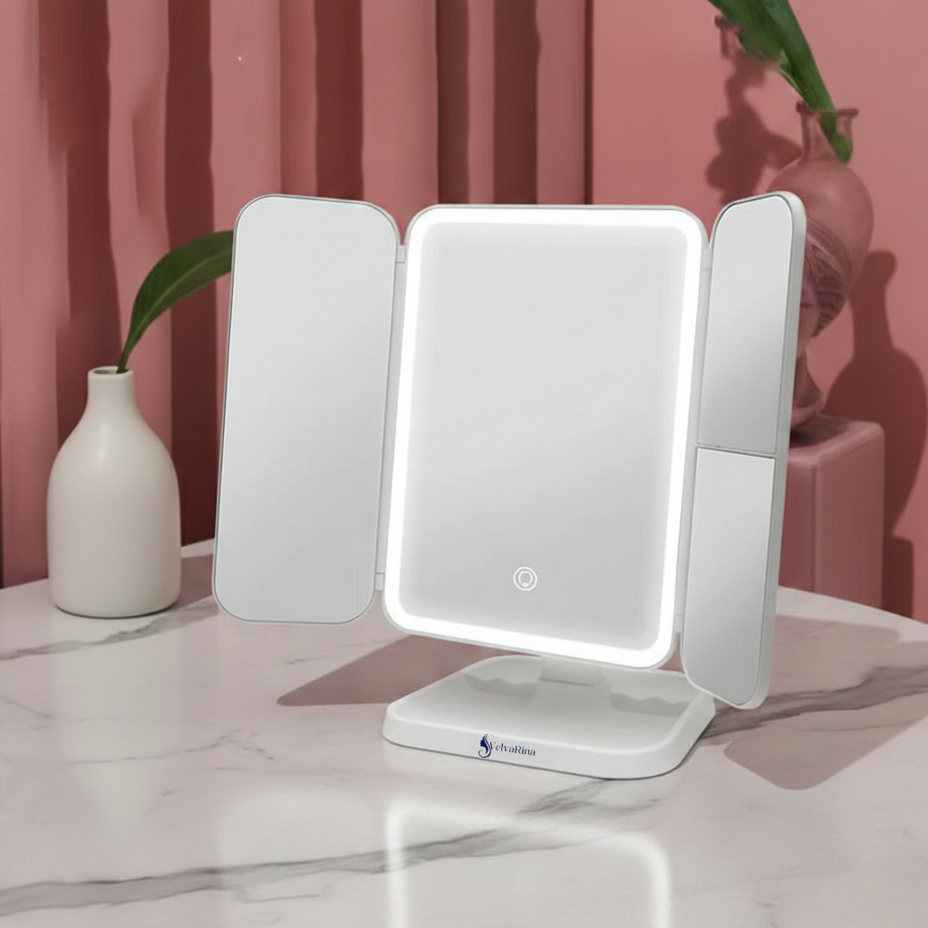 MirrorGlow Touch LED Trifold
