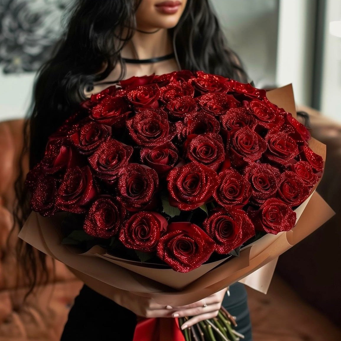 Starlight Rose Glitter Bouquet