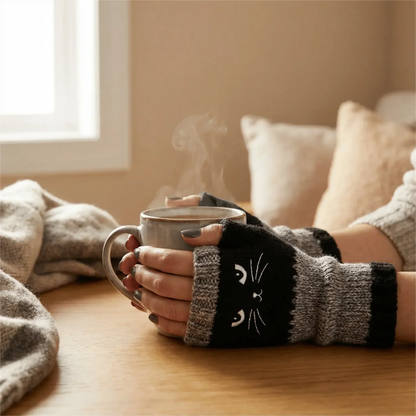 WarmWhiskers Fingerless Gloves