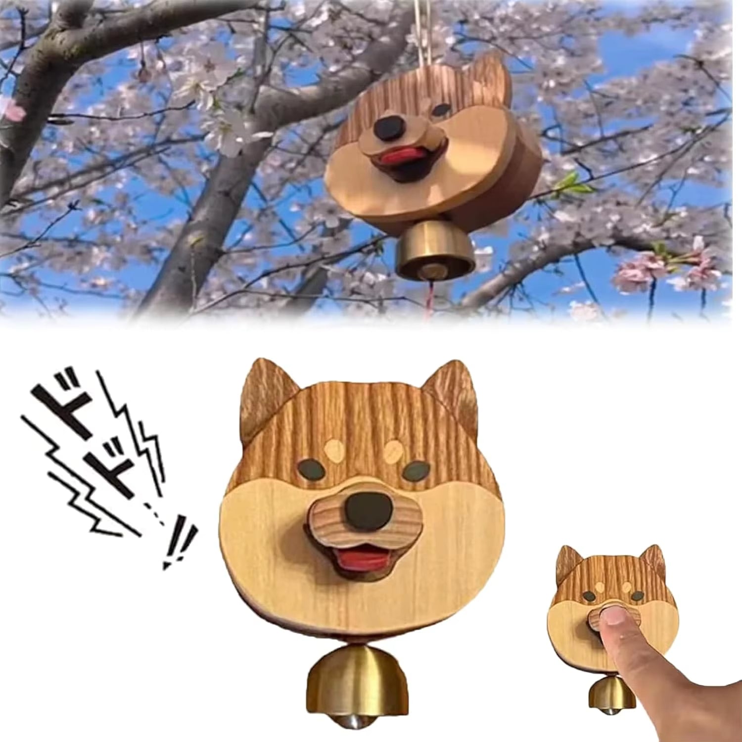 ShibaChime Wooden Doorbell