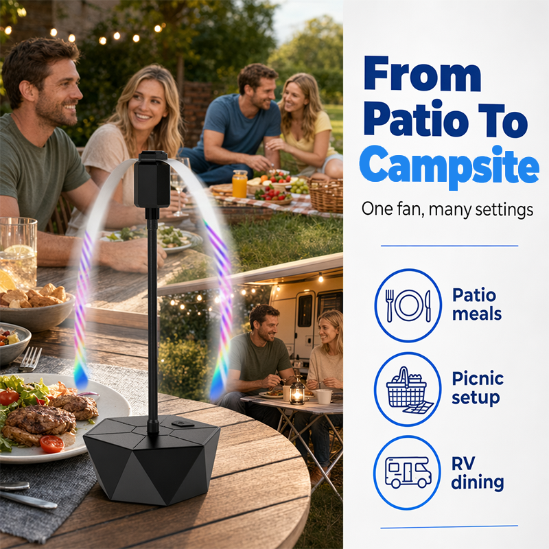 BreezoFan™ – Silent Fan for Bug-Free Outdoor Comfort