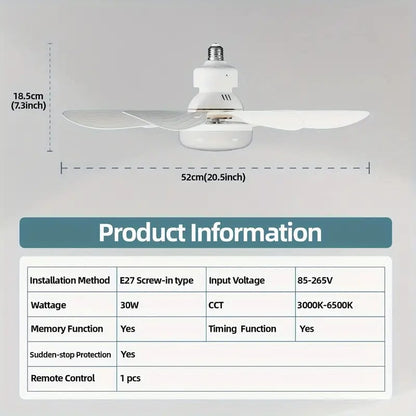 LED Ceiling Fan Light with Remote