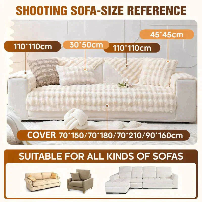 Plush Sofa Throw Cover