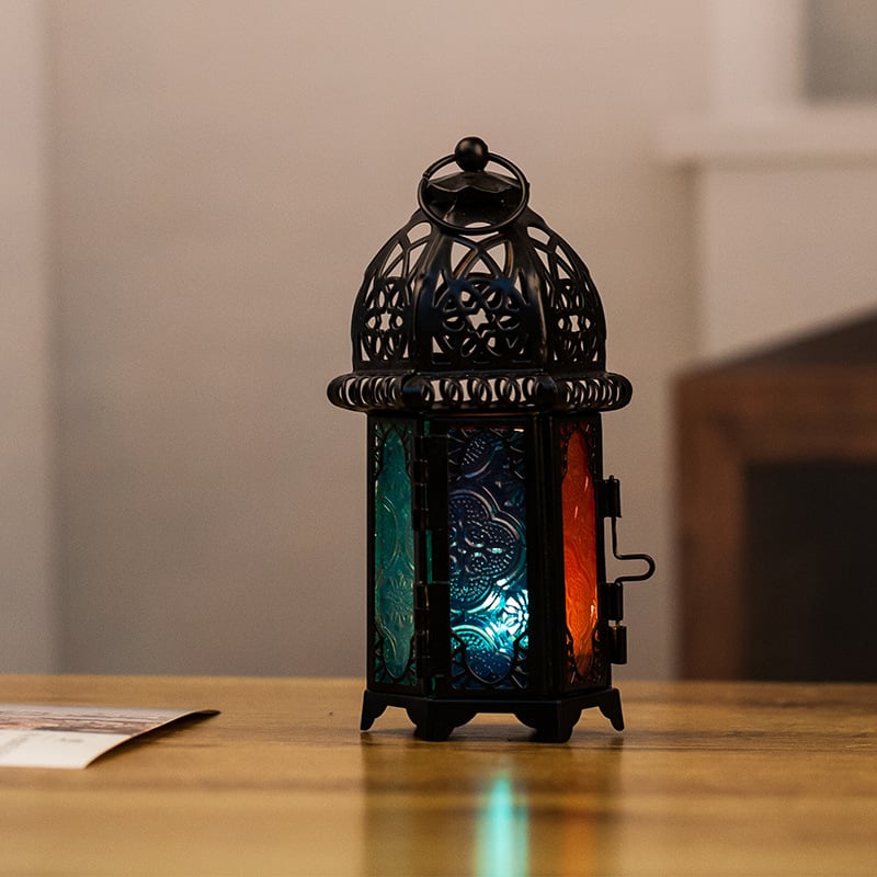 ColorGleam Retro Moroccan Lantern