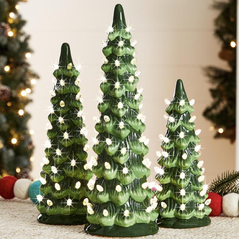 JollyNostalgia Hand-Painted Christmas Trees