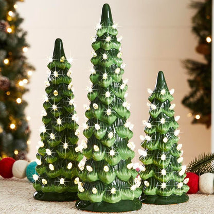 JollyNostalgia Hand-Painted Christmas Trees