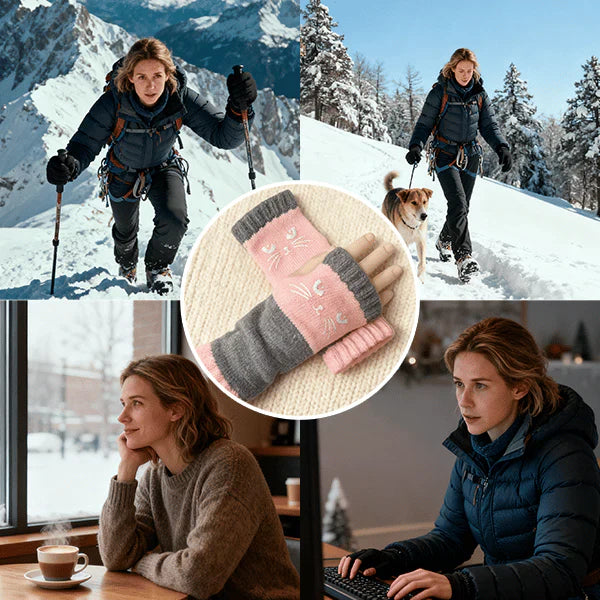 WarmWhiskers Fingerless Gloves