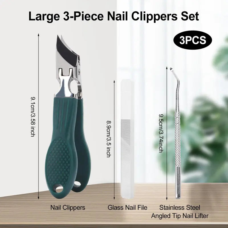 Beveled 3-Piece Nail Clippers