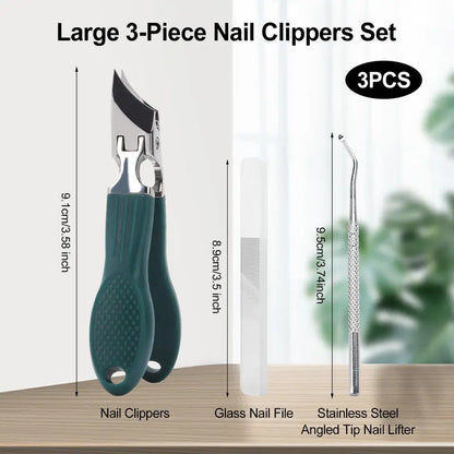Beveled 3-Piece Nail Clippers
