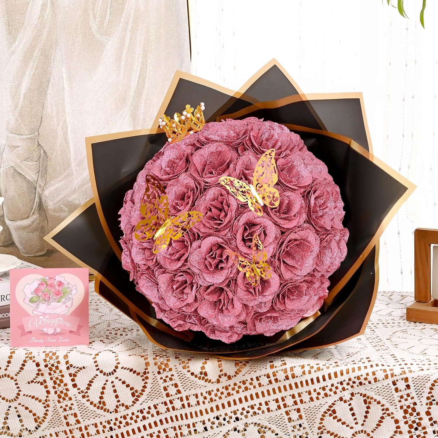 Starlight Rose Glitter Bouquet