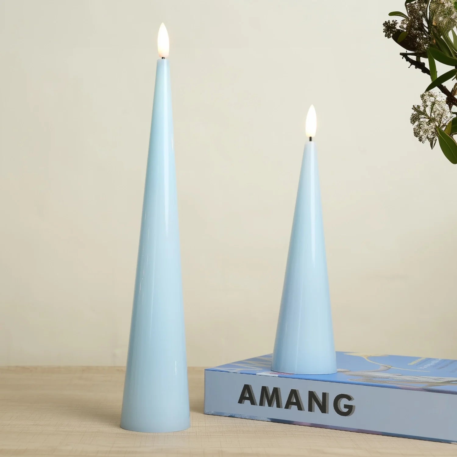 Cone Candles Set of 2