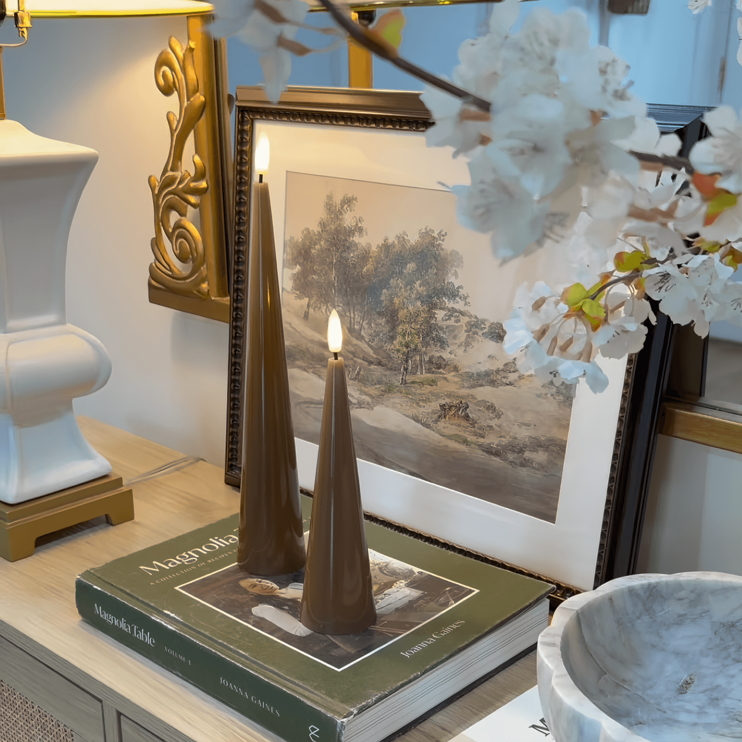 Cone Candles Set of 2