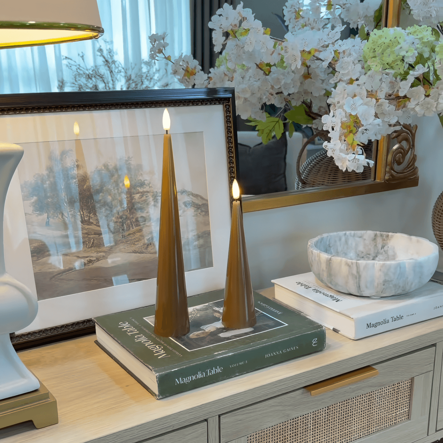 Cone Candles Set of 2