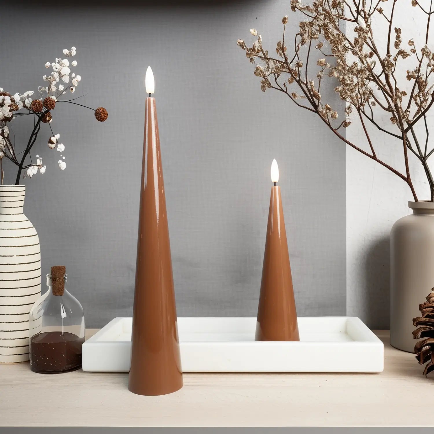 Cone Candles Set of 2