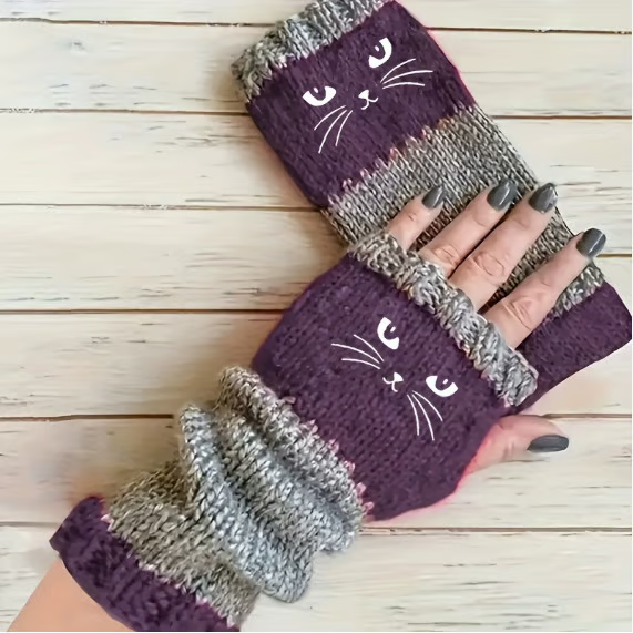 KittyKnit Fingerless Gloves